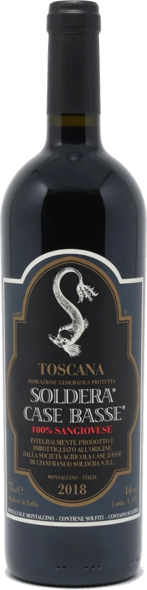 Soldera Casse Basse, 100% Sangiovese, Toscana IGT bottle