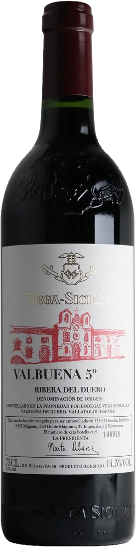 Vega Sicilia, Valbuena 5.°, Ribera del Duero DO bottle